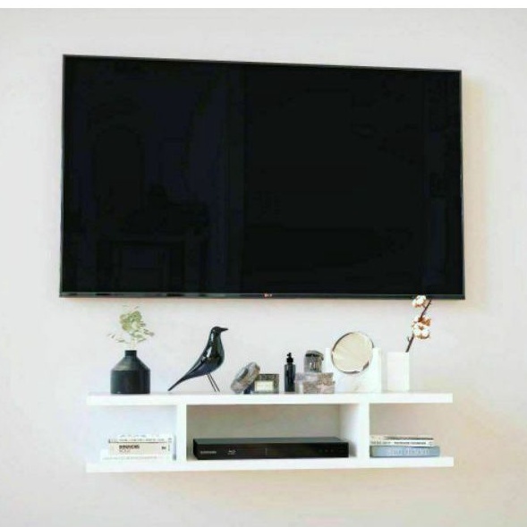 Rak Tv Dvd Foto Pigora Hiasan Piala Piagam Dinding Tembok Wall Shelf Kayu Besi Bunga Modern Buku COD