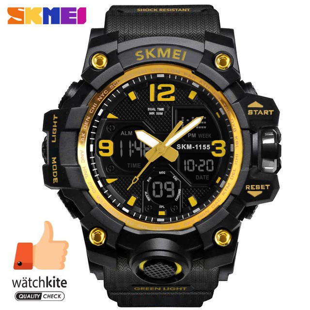 SKMEI 1155B Jam Tangan Pria Analog Digital Anti Air WATCHKITE WKOS