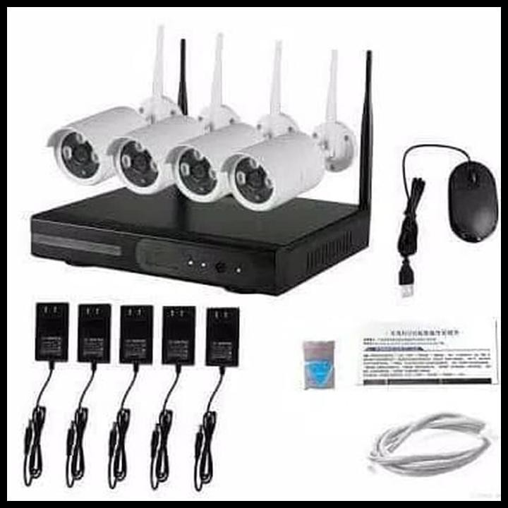PROMO SPECIAL Paket Wireless NVR KIT 4 Channel PTZ IP Camera CCTV TERMURAH