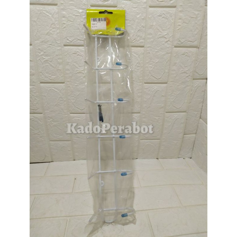 hanger 101 6 kait-kapstok double - gantungan baju besi belakang pintu