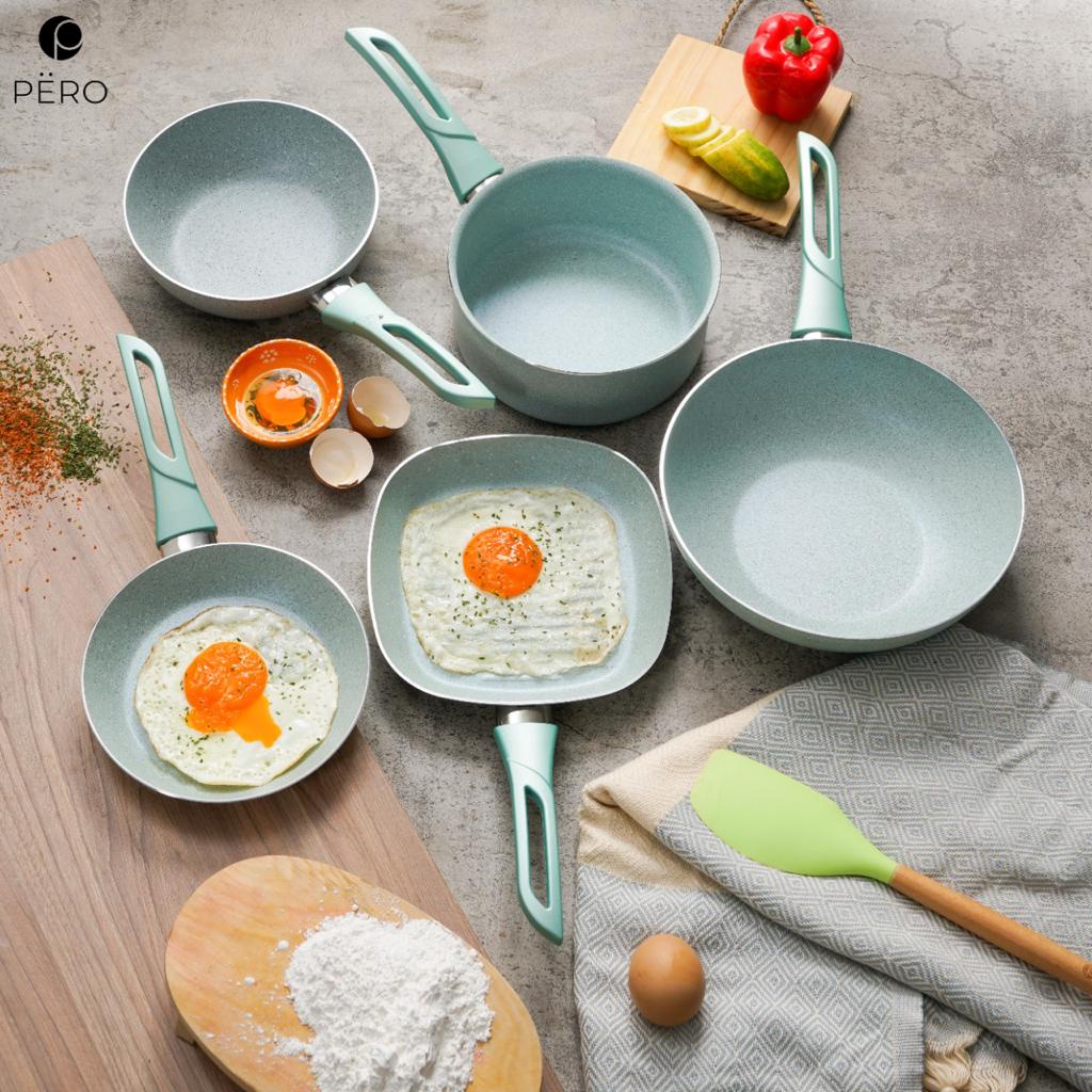 PERO GRANITE NONSTICK SET OF 5 / ALAT MASAK SET ANTI LENGKET / ALAT MASAK LENGKAP MPASI-1