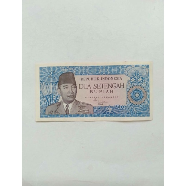 uang Kuno 2.5 rupiah atau 21/2 rupiah Sukarno kondisi bagus