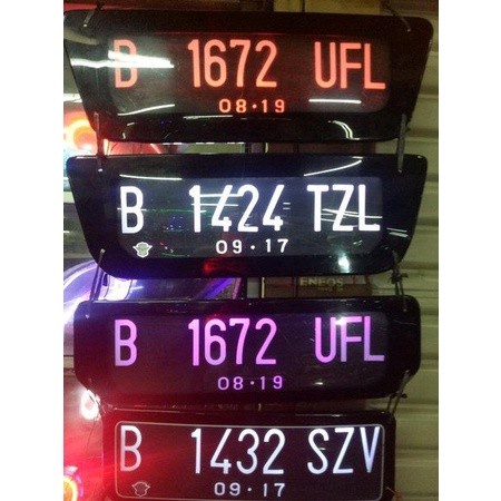variasi plat nomer mobil.variasi castem plat nomer mobil nyala lampu
