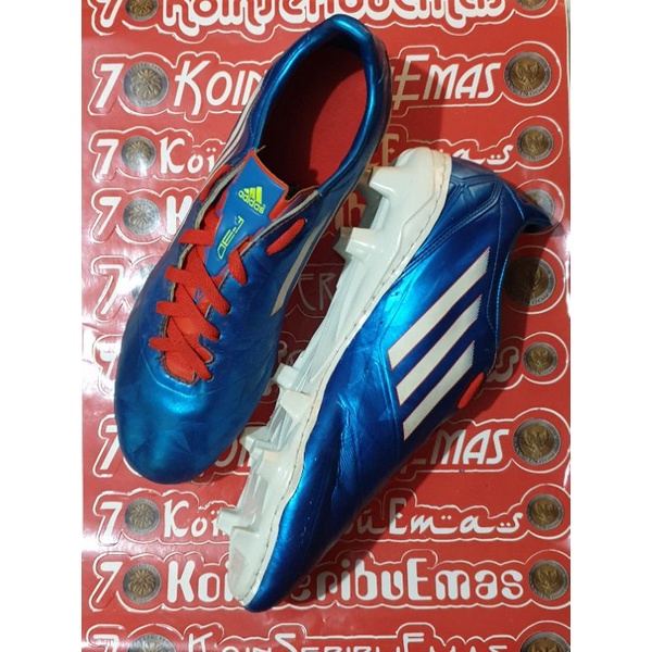 Sepatu Bola ORIGINAL ADIDAS F30 Adizero Remake Solplate FG - Blue/White/RedSize EU 44 // 28 cm