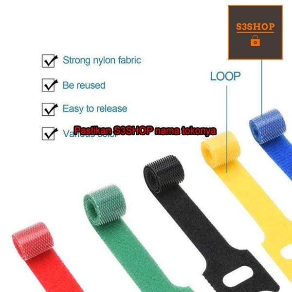 VELCRO Cable Tie Organizer WIRE CORD Pengikat Kabel Velcro Strap