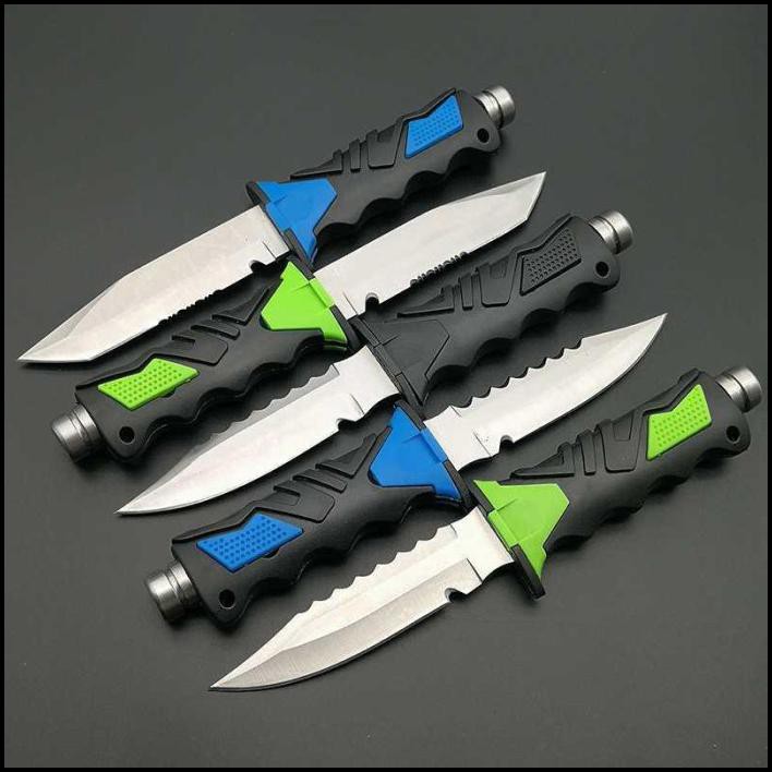Pisau Selam Titanium Stainless Steel Scuba Diving Anti Karat