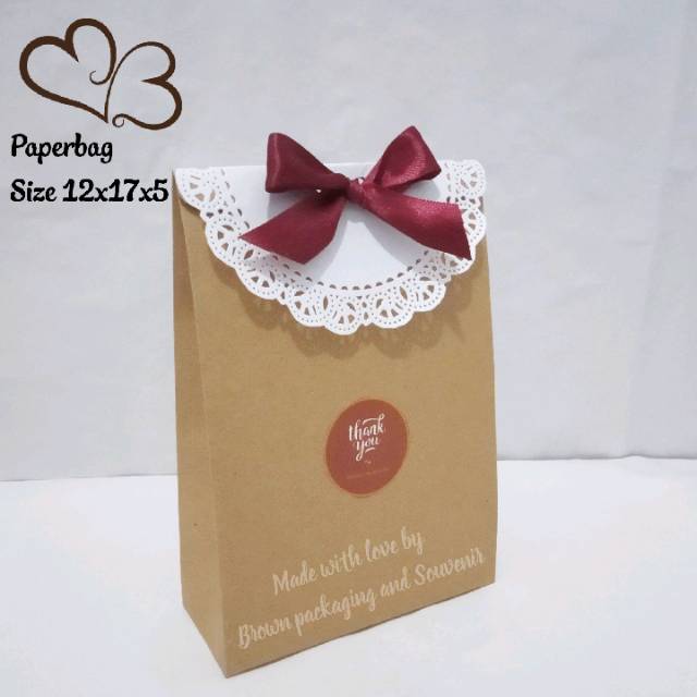 

PAPERBAG SOUVENIR HADIAH dll ukuran 12x17x5