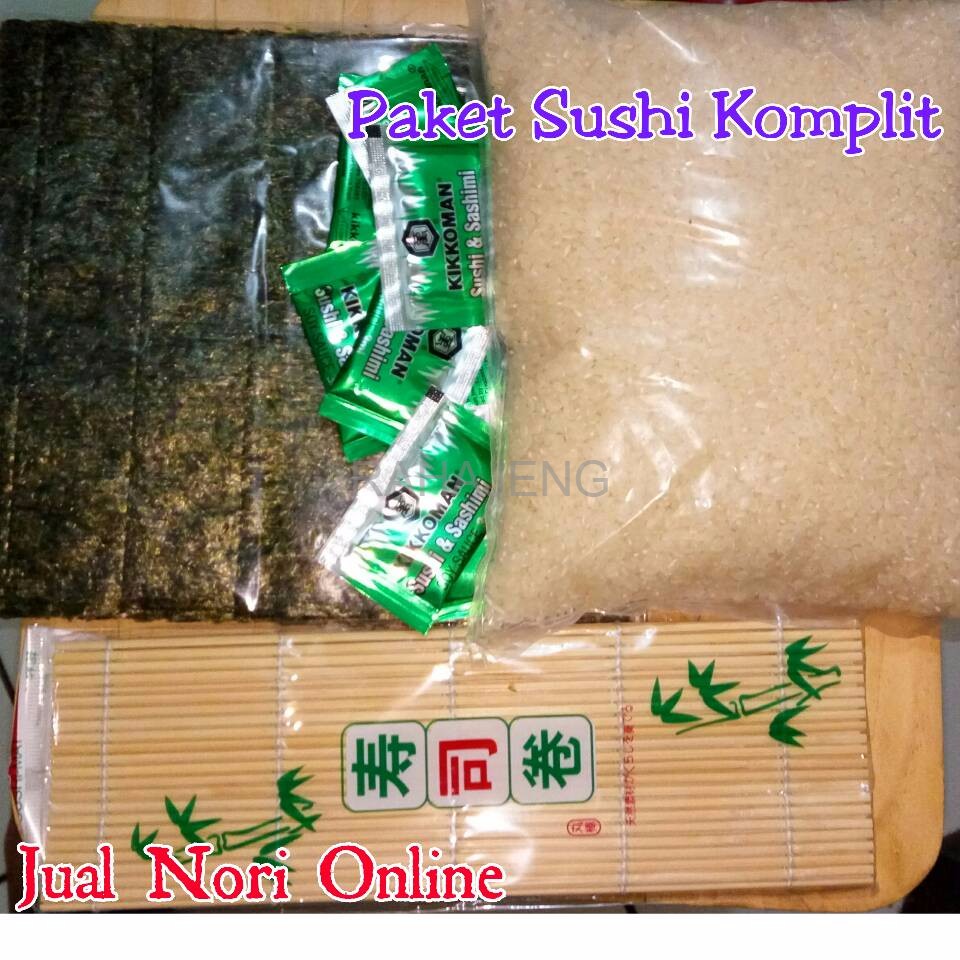 

Paket Sushi hemat , Beras nori roller dan kikkoman sachet . hemat