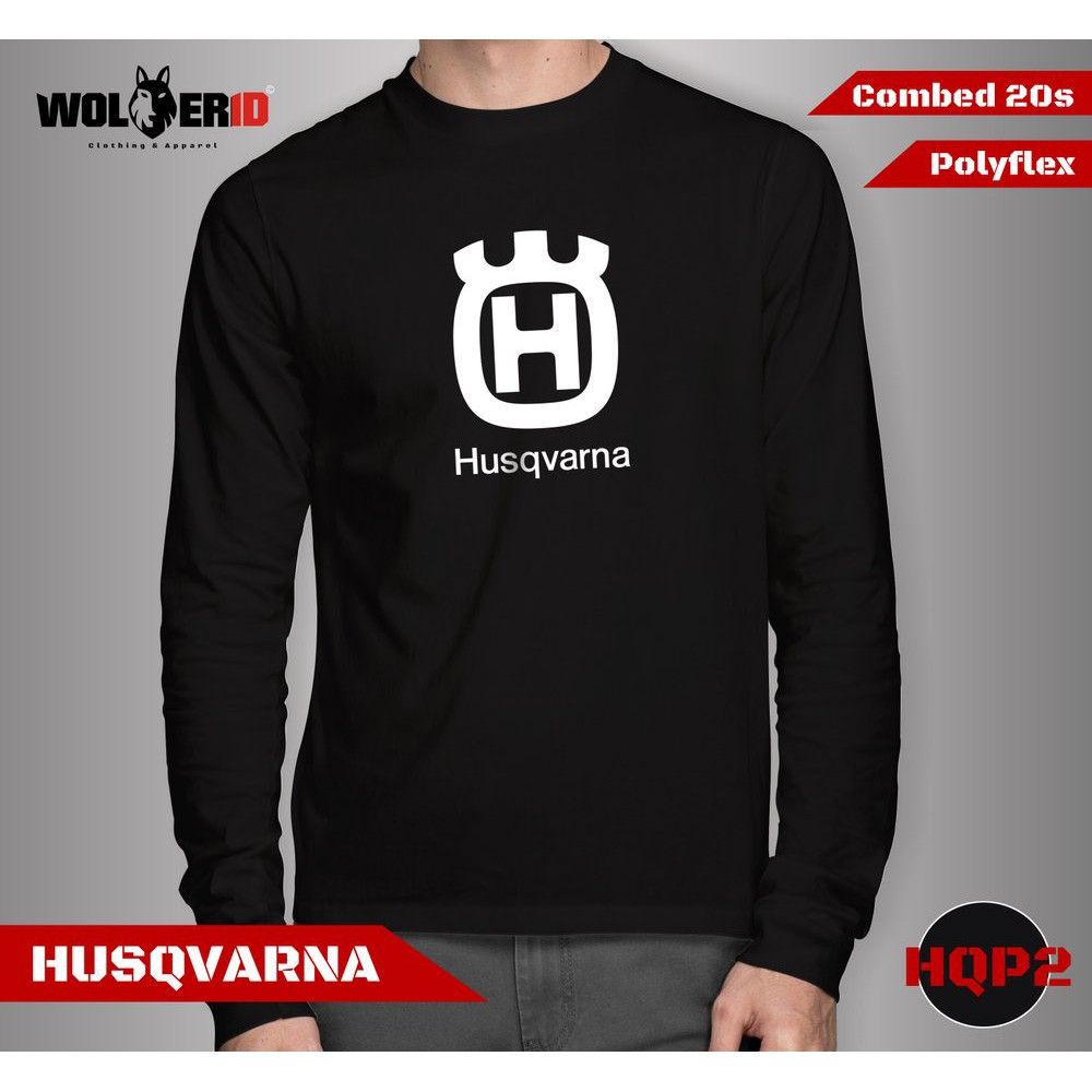 Kaos Husqvarna Baju Touring Motor Katun Combed Panjang