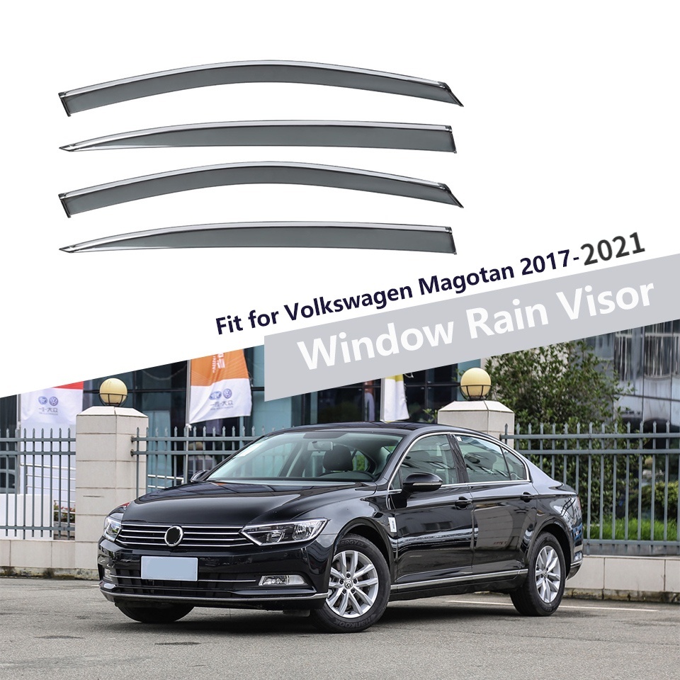 1 Set Visor Jendela Mobil Bahan ABS Untuk VW Volkswagen Magotan 2017-2021