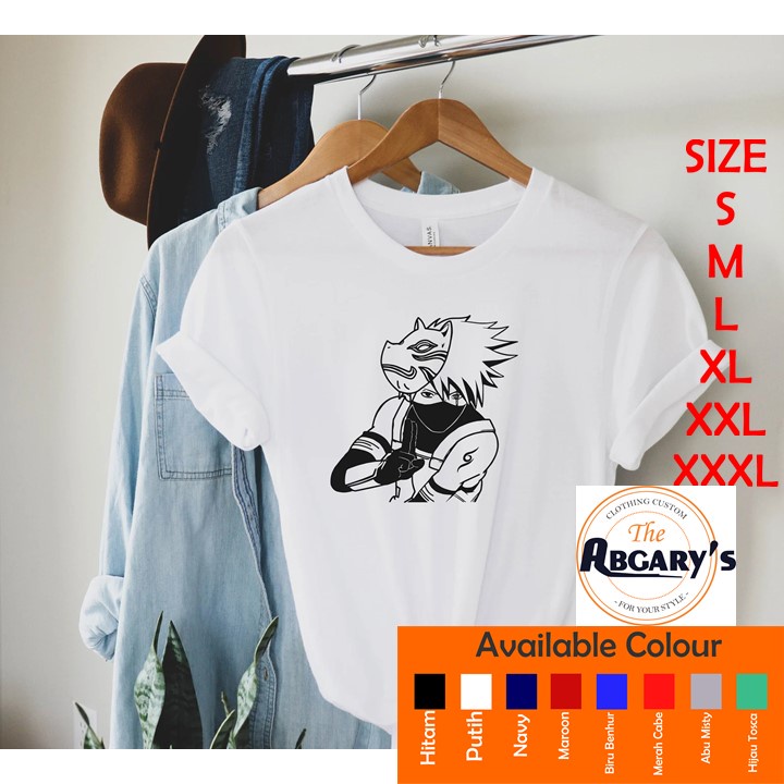 KAOS KAKASHI HATAKE ANBU SHIRT BAJU PRIA DISTRO