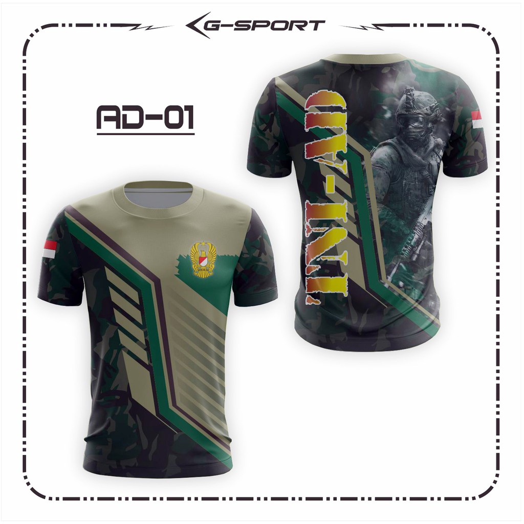 JERSEY FULLPRINTING SERIES TNI AD-01 BAHAN LITE PREMIUM/CUSTOM CUSTOME KAOS OLAHRAGA/JERSI/KASTEM/AT