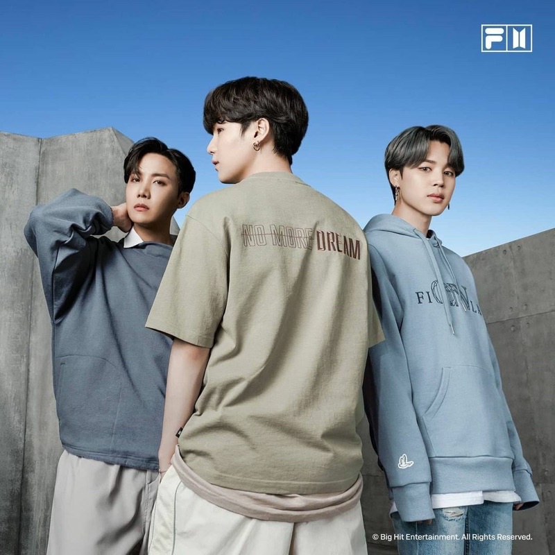 (Ready) T-shirt FILA X BTS Now On Collection SUGA/Yoongi BTS Official