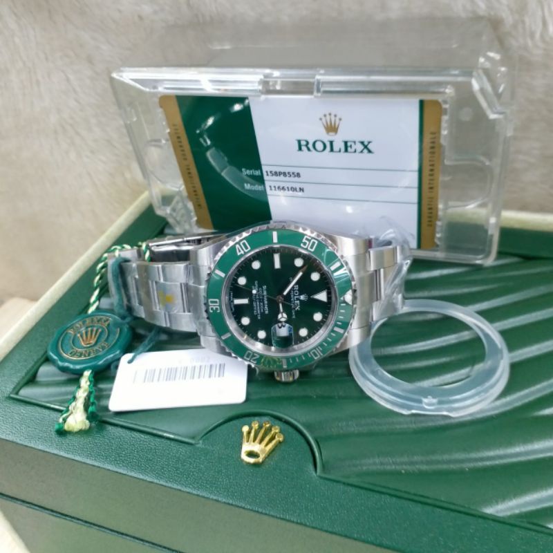 jam tangan pria RLX Submariner Hulk mesin Swiss JF A