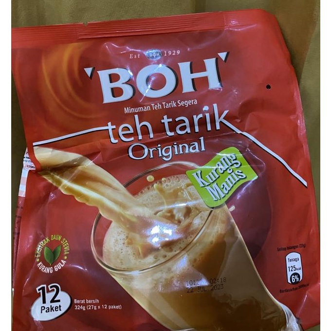 

[COD] Minuman Instant Teh BOH Teh Tarik Less Sugar Kurang Manis [COD]