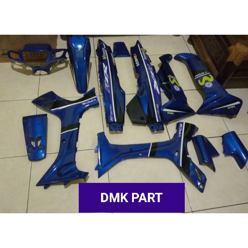 PAKET BODY FULL SET YAMAHA FIZ R MOVIESTAR BIRU SEPAKET BODY FIZ R MOVISTAR BIRU