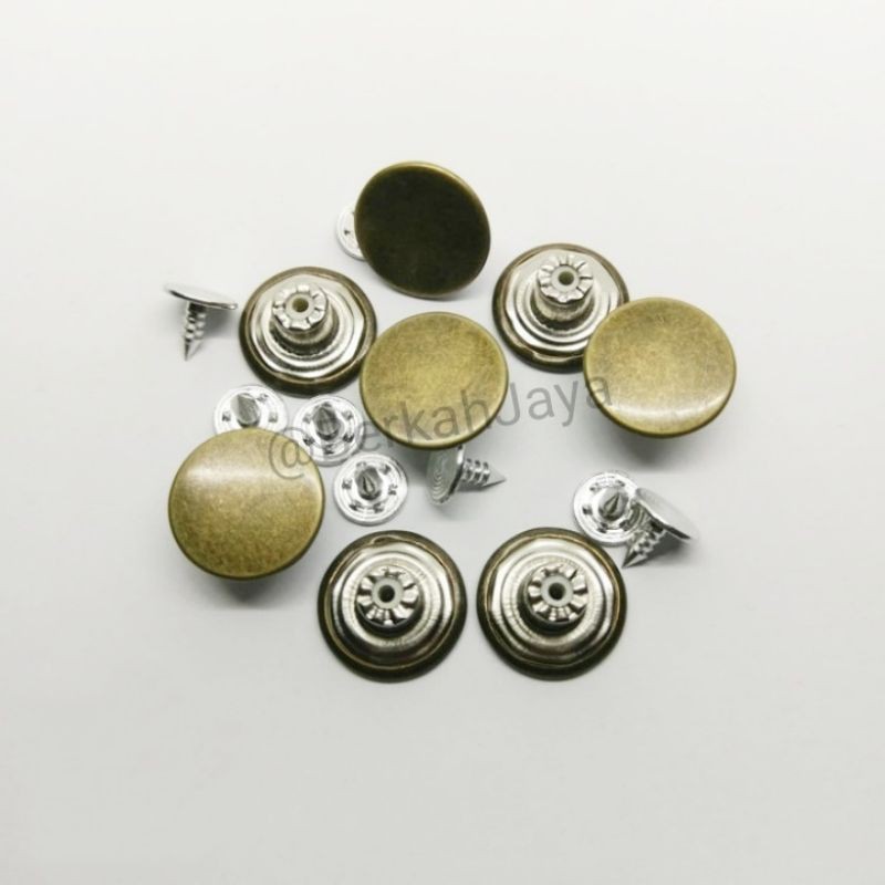 KANCING JEANS TETAP/PATEN POLOS DIAMETER 17 MM PER 12 PCS