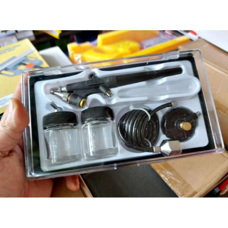 spray airbrush set / pen airbush set kit 2tabung ABS-1 / alat airbrush