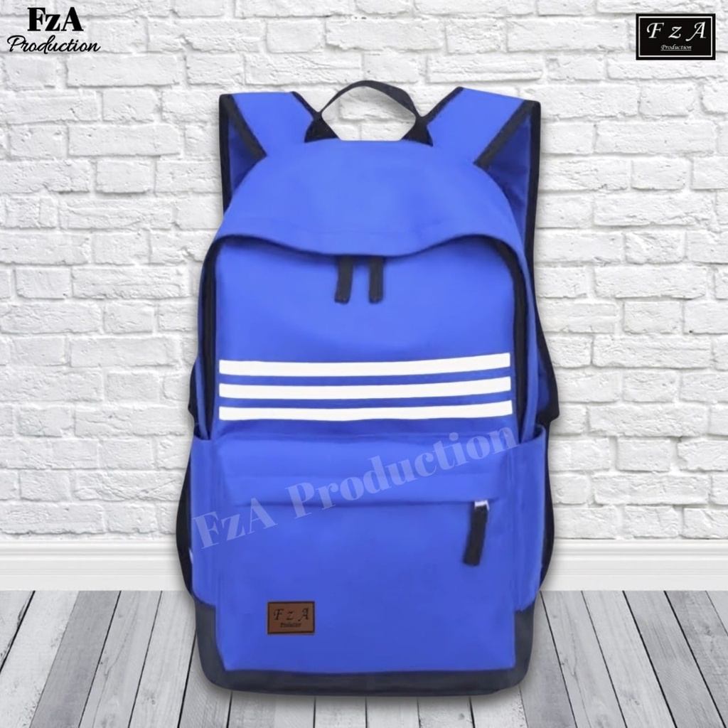 FzA Official - Tas Ransel Gendong Laptop Distro Sekolah Kuliah Pria Wanita Backpack Original Tas Punggung Laptop - Blue LN