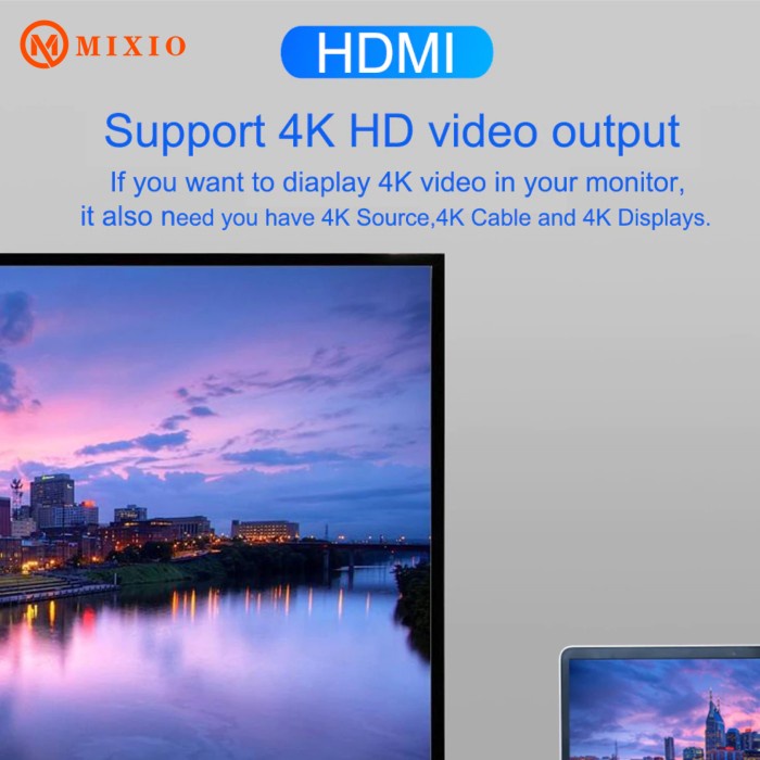 MIXIO - HC15 8in1 Hub Type-C to multimedia kabel + Card Reader HDTV Adapter 4K