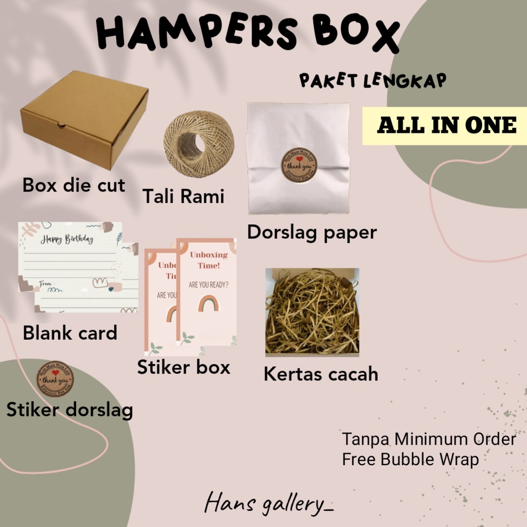

PAKET LENGKAP BOX HAMPERS KOTAK KADO MURAH
