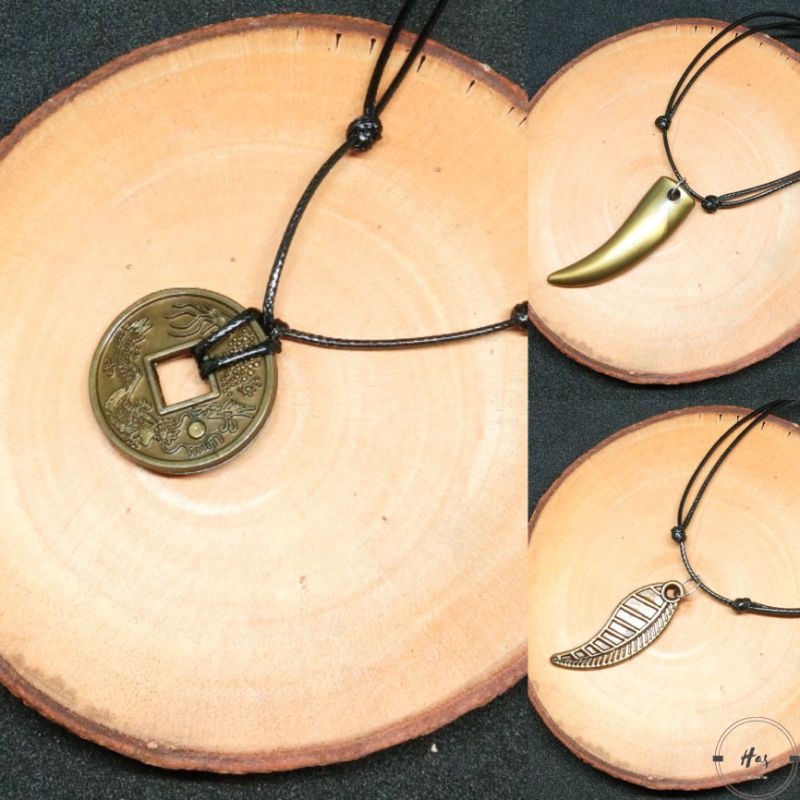 Kalung charm / Kalung Tali Hitam