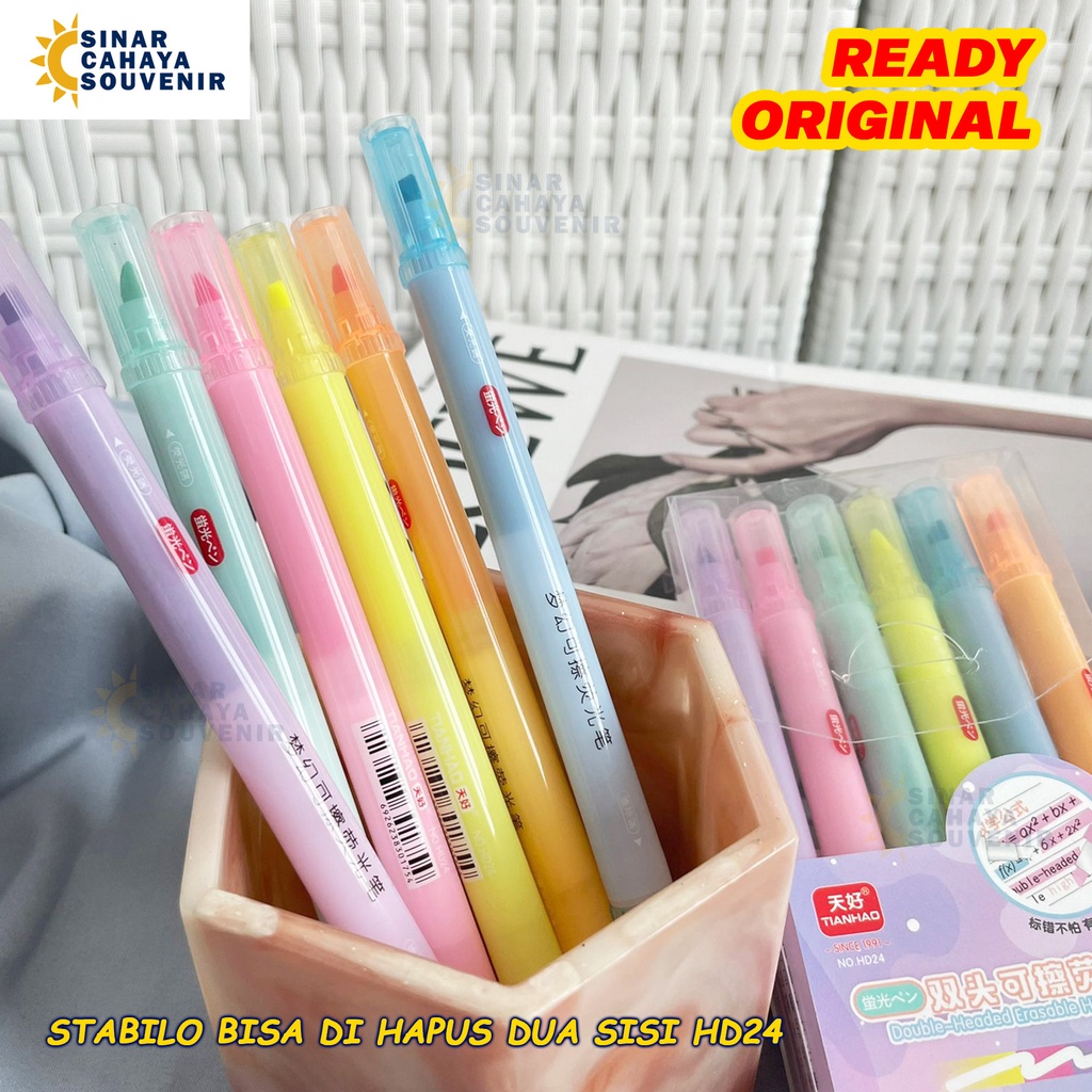 

Stabilo 2 Sisi Bisa Di hapus | Highlighter HD24 Warna Lucu | ATK Murah Stationery Kantor Sekolah Perlengkapan Alat Tulis Unik Lucu