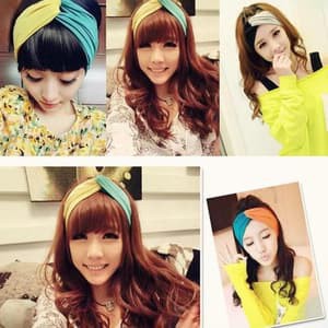 Bando bandana silang motif 2 warna korea / Bandana Silang Korea