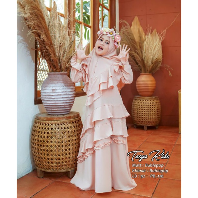 Dress Kids New Tasya Syari/Gamis Muslim/Syari Anak/Busana/Pesta/