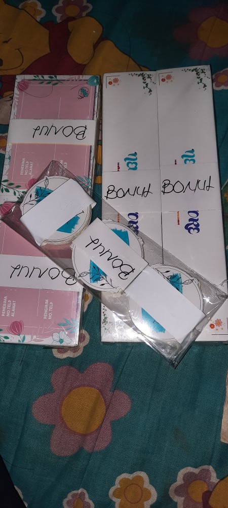 Roll Hijab Label Makanan Toples Kue Kering Motif Abstrak