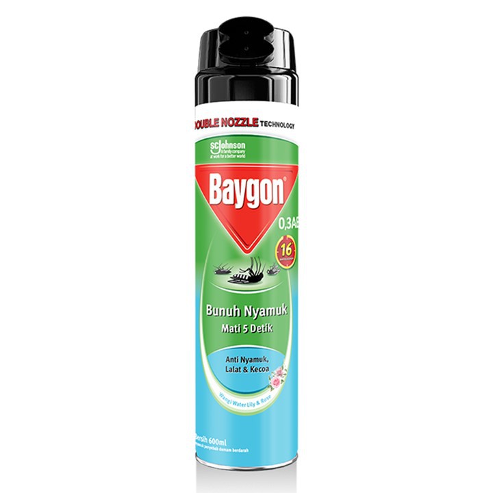 Baygon Aerosol Waterlily & Rose 600 mL