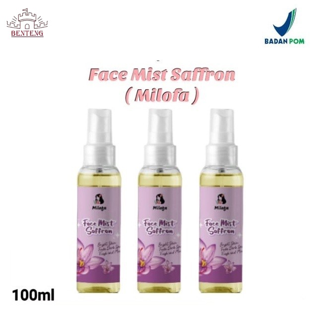 FS100 - MILOFA Face mist saffron toner wajah Spray 100% BPOM