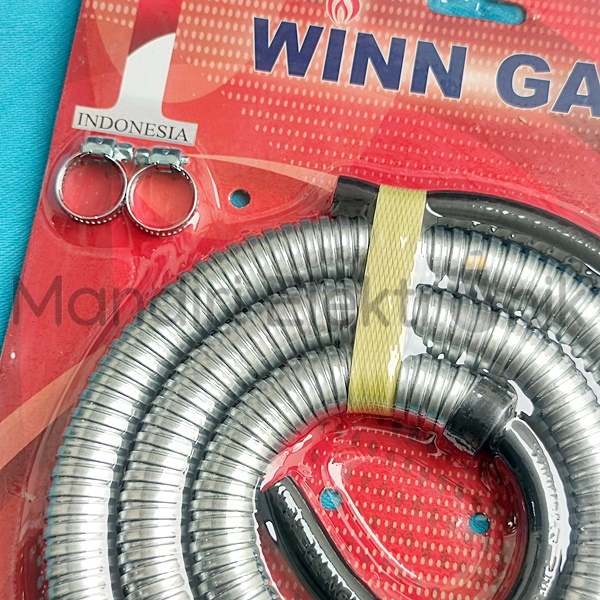 Selang Gas Flexible Winn Gas 1.8 Meter - Selang Kompor Gas Winn Gas - Selang Flexible 1,8m Winn Gas