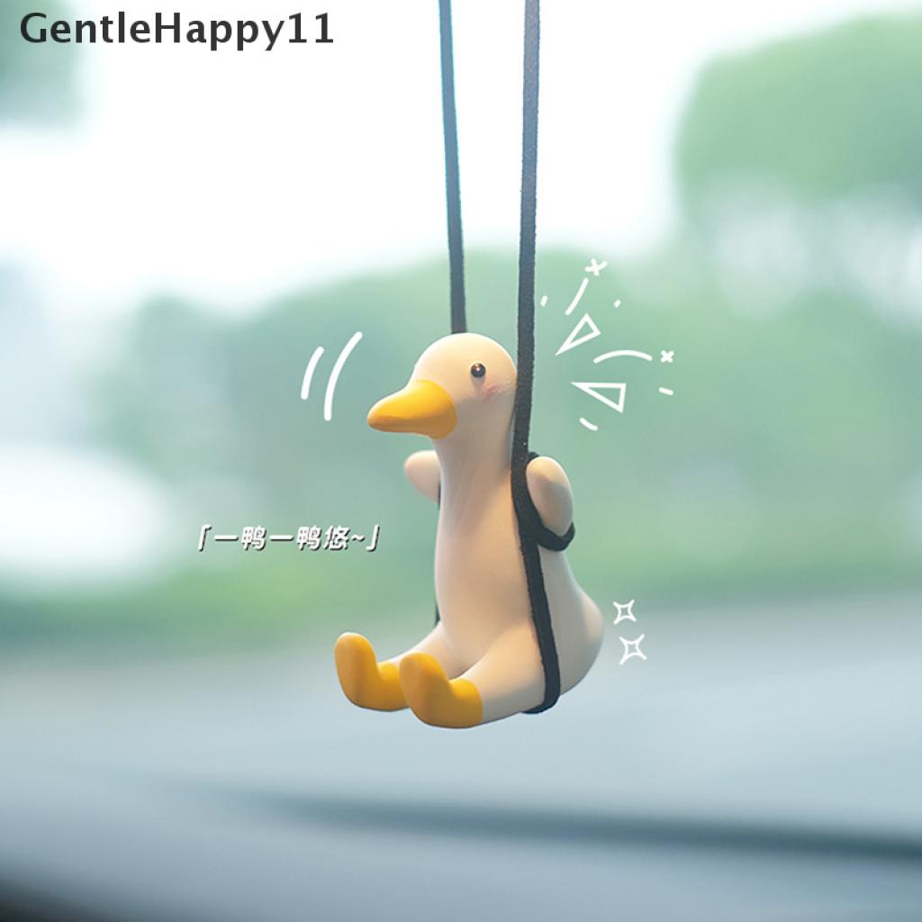 Gentlehappy Cute Little Duck Mobil Liontin Dekorasi Bebek Swing Auto Spion Pendant