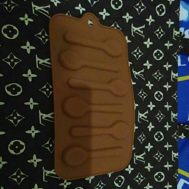 Cetakan Silikon Coklat Puding Spoon 6 Cav