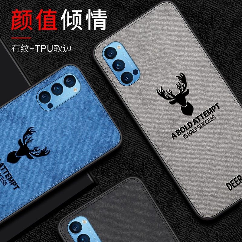 Case Deer Oppo Reno 4 Softcase Deer High Quality TPU Bermotif Jens Rusa Pelindung Back Cover