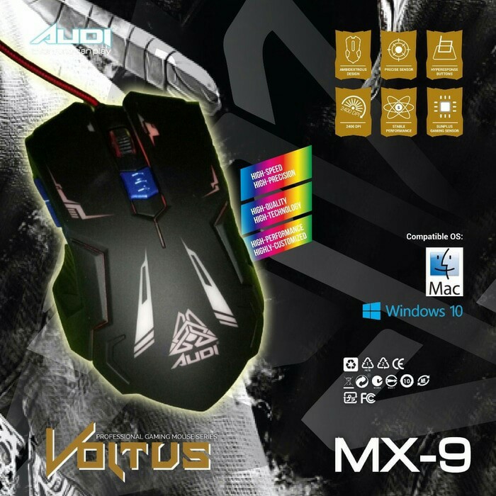 Mouse Gaming Audi Voltus MX-9 - MX9 - Cover Rexus Mouse