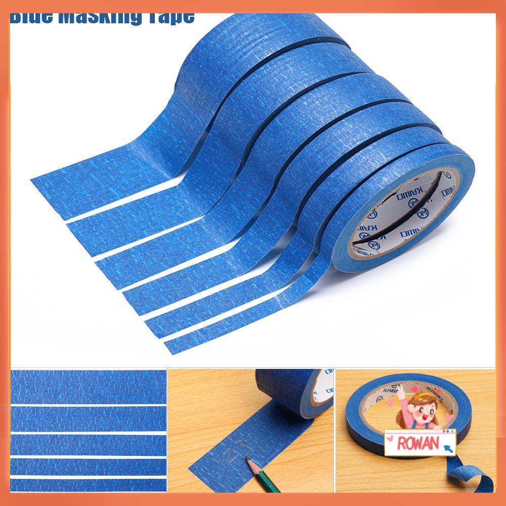 1 Pc Stiker Tape Masking Desain Bunga Warna Biru Untuk Dekorasi Mobil