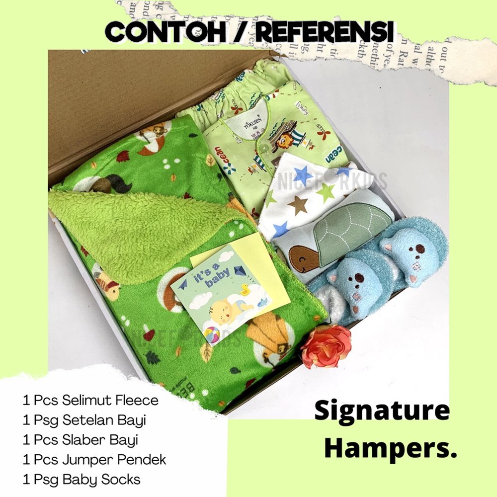 Hampers Baby Signature Gift Set Paket Kado Bayi Baru Lahir