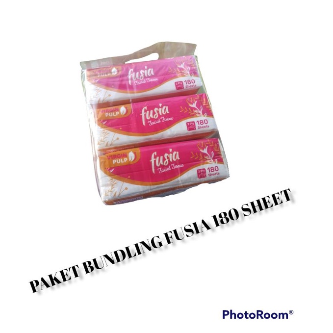 ✨SHASYA✨TISUE FUSIA BY PEONY 180 SHEET FACIAL  PAKET BUNDLING 3 PACK VIRGIN PULP BEST SELLER