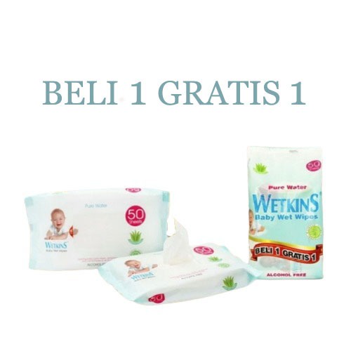 TISSUE BASAH WETKINS BABY WET WIPES BUY 1 GET 1 | TISSUE BASAH BELI 1 GRATIS 1 [SWEETSPACE]