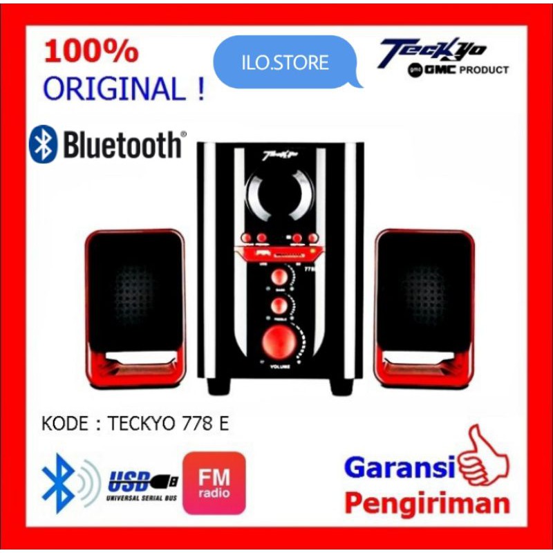 SPEAKER AKTIF GMC TECKYO 778E BLUETOOTH SPEAKER ACTIVE BLUETOOTH MURAH