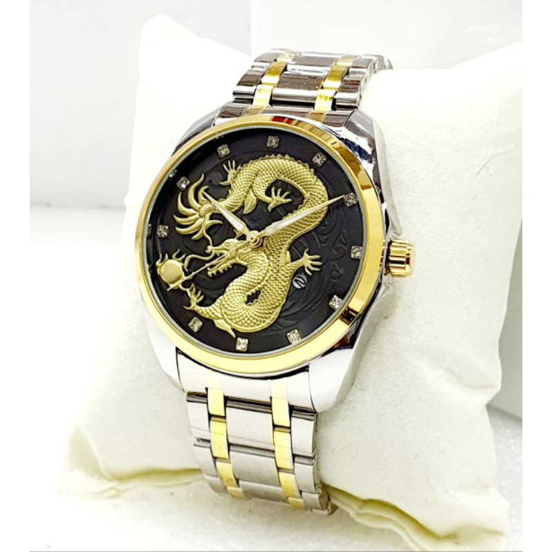 Jam tangan pria/New rolex naga,Strap stainless steel back,Tanggal aktif