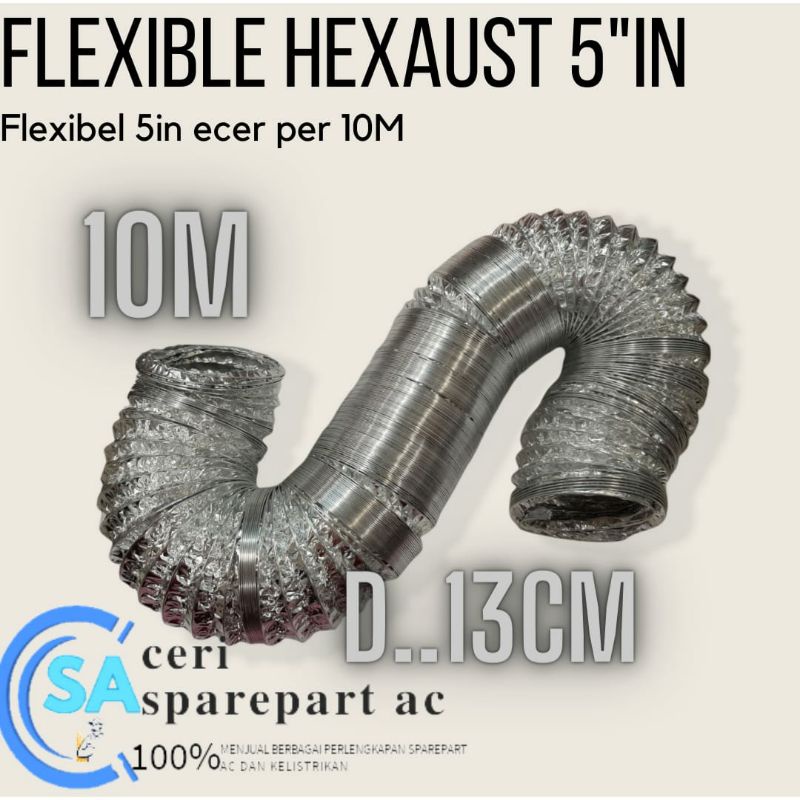 CEROBONG ASAP FLEXIBLE 5 INCH  duct 5" diameter 12,5 CM HEXOS FAN