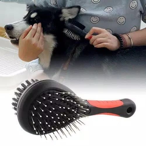 Sisir Grooming Salon Anjing Kucing DOUBLE FUNGSI Dog Comb Sisir