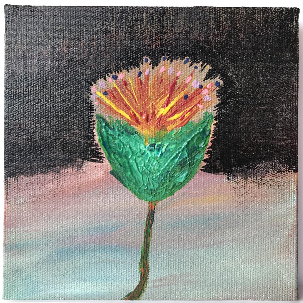 

Lukisan kanvas akrilik / acrylic painting. 20x20cm. ~dual