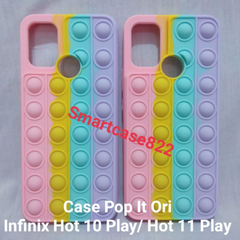 Casing Infinix Hot 10 Play Hot 11 Play Kesing Hp Pop It Rainbow Softcase Pelangi Hot 10 Play Hot 11 