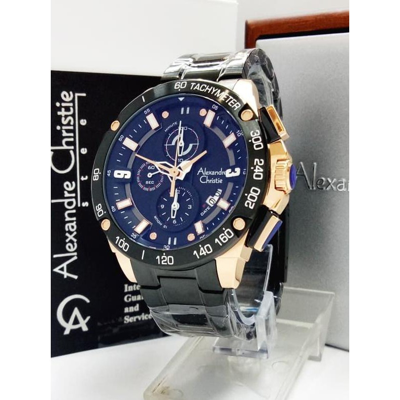 Super Sale jam tangan pria Alexandre christie AC 6463 MC BLRG Ready Stock