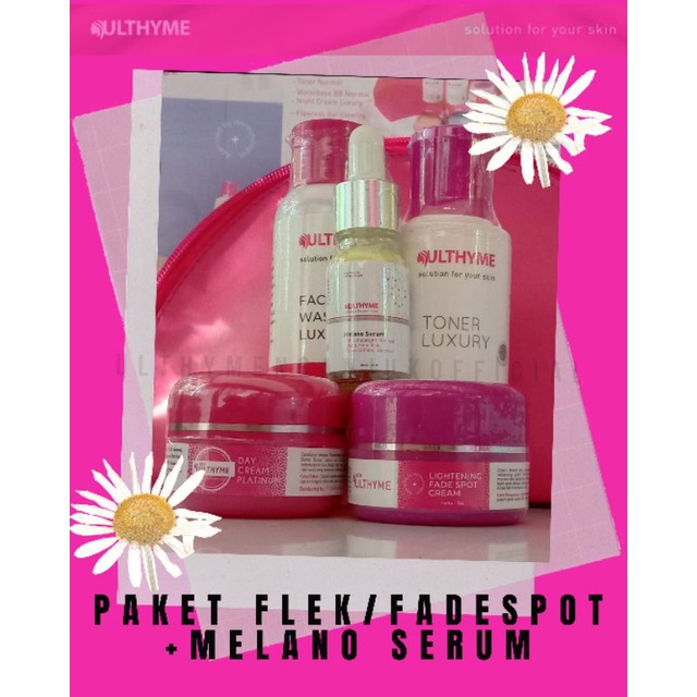 Paket Wajah flek series+serum melano ulthyme skincare BPOM