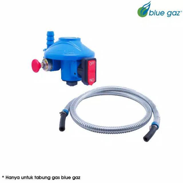 PAKET HEMAT Regulator + Selang BLUE GAS GAZ LPG 28 mbar Bagus Aman Grosir Murah SNI PROMO